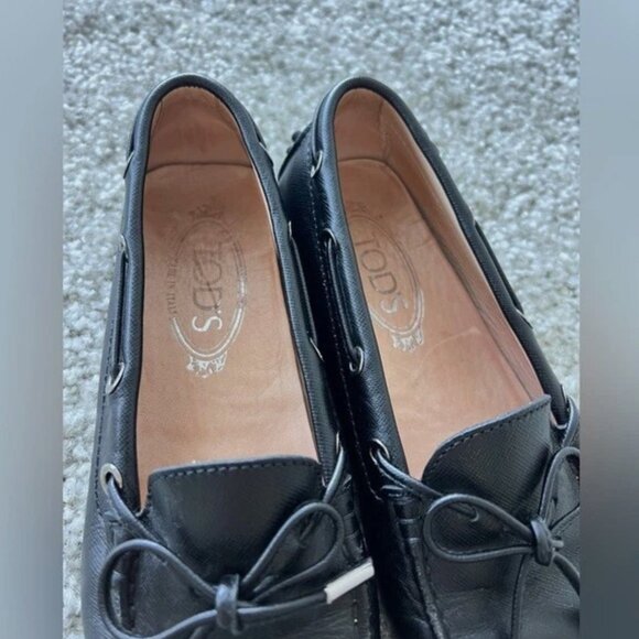 Tod's Mocsssino Loafer Flats Women Black US 6 - Picture 6 of 10